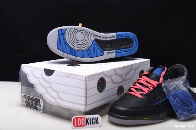 Retro Black Low Jordan 2 Blue Off-White SP DJ4375-004 0717